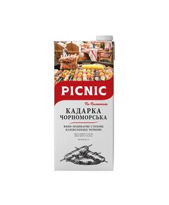 Кадарка чорноморська. Вино червоне напів солодке Кадарка PICNIC" 1л.