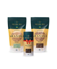 Набір граноли Almond, Nuts’ Trio 2 кг & Sweet Cashew 500г у подарунок Gregory Mill