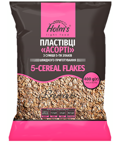 Пластівці "Асорті" з суміші 5-ти злаків HOLM'S light food 400г (4820076460760)