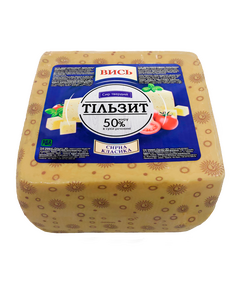Сир твердий "Тільзит" 50% Вись (квадрат) 1,7-2,5кг