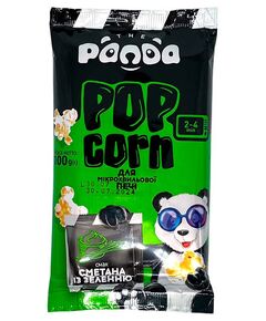 Попкорн Panda сметана та зелень для мікрохвильової печі 100г (4820196730804)