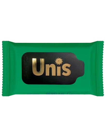 Серветки вологі Perfume Green антибактеріальні UNIS 15шт