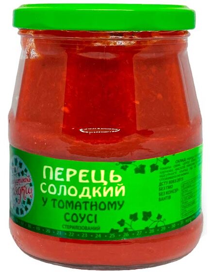 Перець солодкий у томатному соусі З Бабусіної грядки 510г