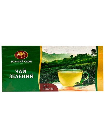 Чай Зелений пакет 1,3г*20шт Золотий слон