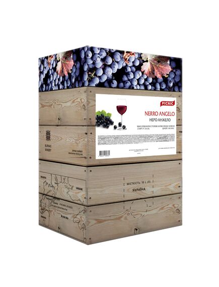 Nerro Angelo. Вино, столове напівсолодке червоне, PICNIC  Bag in Box 10 л, зображення 2