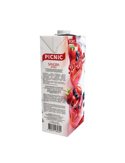 Sangria Rosso. Напій на основі вина з соком полуниці і апельсина, Сангрія Россо PICNIC 1л, зображення 3
