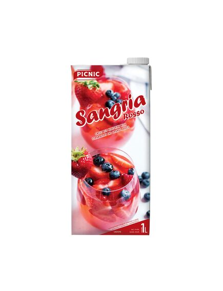 Sangria Rosso. Напій на основі вина  з соком полуниці і апельсина, Сангрія Россо PICNIC 1л