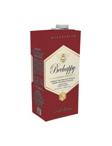 Beehappy. Вино лікерного типу червоне зі смаком вишні та чорного шоколаду CHEREZA CHOCO, 1л, зображення 2