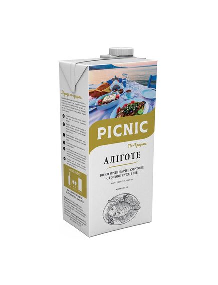 Аліготе PICNIC вино сортове столове сухе 1л