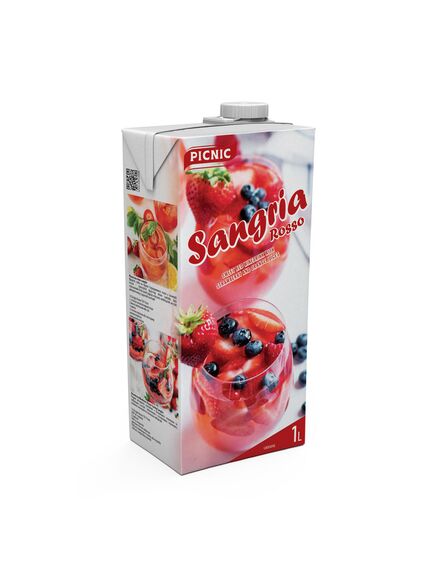 Sangria Rosso. Напій на основі вина з соком полуниці і апельсина, Сангрія Россо PICNIC 1л, зображення 2