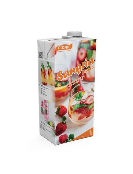 Sangria Bianco. Напій на основі вина та  сока з манго та персика. Сангрія БіанкоPICNIC 1л, зображення 2