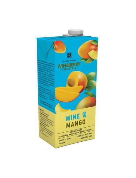 Wine&Mango. Коктейль з вина та соком манго WineBerry  1л, зображення 2