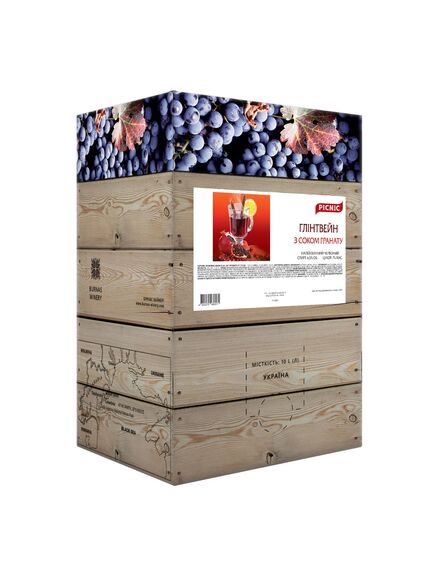 Глінтвейн з соком гранату. Напій з червоного вина, спецій та соку гранату ТМ "PICNIC" 10 л, зображення 2