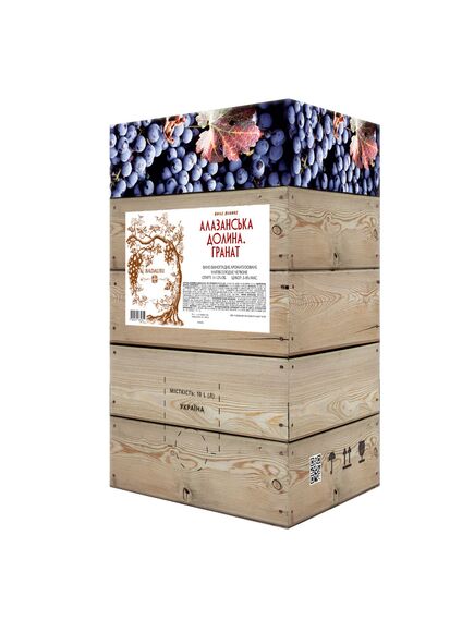 Badauri Алазанська долина, вино червоне  напівслодке зі смаком гранату Bag in Box 10L, зображення 2