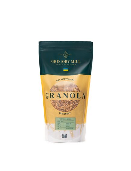 Гранола Фісташка та М'ята Gregory Mill Pistachio & Mint, 1000 г