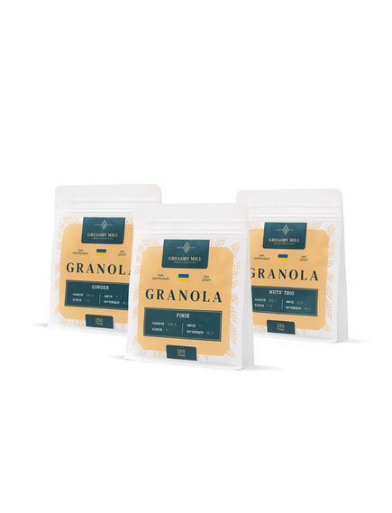Набір граноли Finik, Nuts’ Trio & Ginger, 750 г Gregory Mill