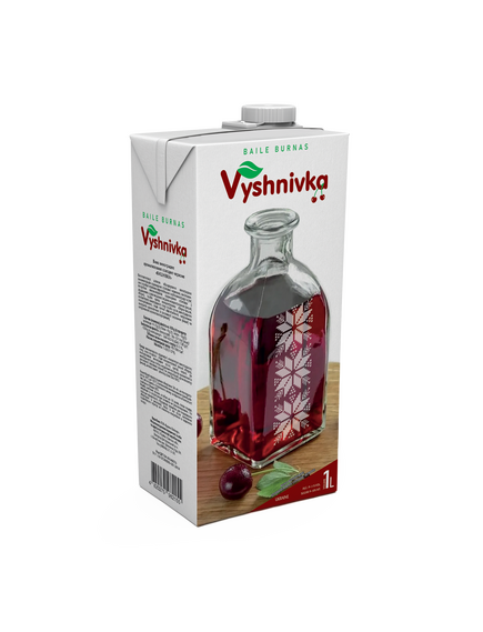 Вишнівка. Вино червоне напівсолодке з ароматом стиглої вишні,  1л, зображення 2