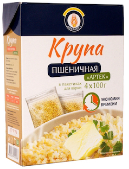 Крупа пшенична Добробут "Артек" в пакетиках для варіння 4*100г (4820033922188), зображення 2