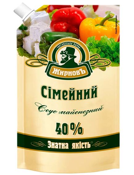 Майонезний соус Сімейний 40% Жирнов 550г